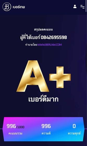 ขายเบอร์มงคล 084-269-5598 รูปที่ 3