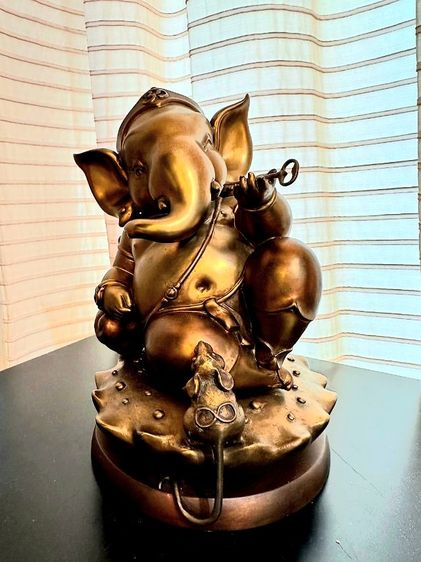 พระพิฆเนศอนันตทรัพย์ ประติมากร ม.ล.จักรพล รัชนี เนื้อบรอนซ์  สูง20เซ็นต์ มีใบรับรองผลงานศิลปิน รูปที่ 8