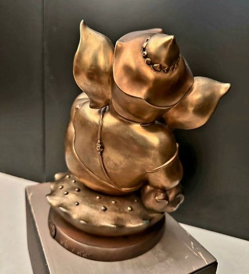 พระพิฆเนศอนันตทรัพย์ ประติมากร ม.ล.จักรพล รัชนี เนื้อบรอนซ์  สูง20เซ็นต์ มีใบรับรองผลงานศิลปิน รูปที่ 16