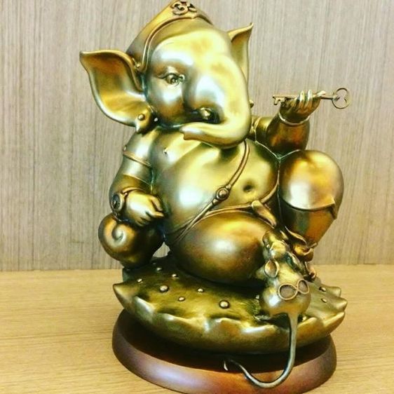 พระพิฆเนศอนันตทรัพย์ ประติมากร ม.ล.จักรพล รัชนี เนื้อบรอนซ์  สูง20เซ็นต์ มีใบรับรองผลงานศิลปิน รูปที่ 3