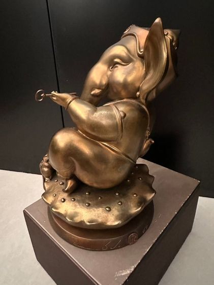 พระพิฆเนศอนันตทรัพย์ ประติมากร ม.ล.จักรพล รัชนี เนื้อบรอนซ์  สูง20เซ็นต์ มีใบรับรองผลงานศิลปิน รูปที่ 15