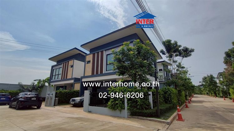 บ้านแฝด 2 ชั้น 35.6 ตร.ว. หมู่บ้านอีโคเฮ้าส์ ปิ่นเกล้า-ศาลายา ซอยวัดส้มเกลี้ยง (ซอย31) ถนนสำเร็จพัฒนา ถนนศาลาธรรมสพน์ บางกรวย นนทบุรี