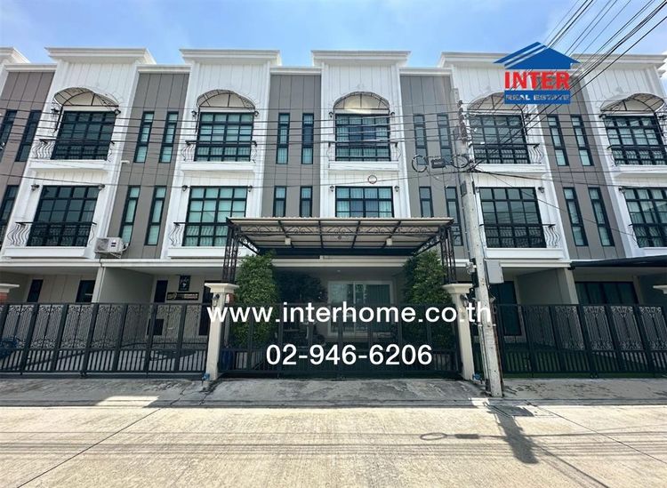 ทาวน์โฮม 3 ชั้น 24.7 ตร.ว. หมู่บ้านอิเธอร์นิตี้ ทาวน์พริมโรส วัชรพล ระหว่างซอยสุขาภิบาล5 ซอย90-92 ถนนสุขาภิบาล5 ถนนรามอินทรา เขตสายไหม 