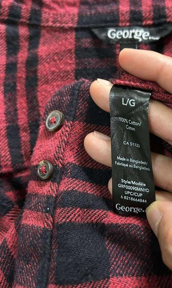 🌈 เสื้อเชิ้ตลายสก๊อต แบรนด์ George(จอร์จ) แท้💯🌈 รูปที่ 11