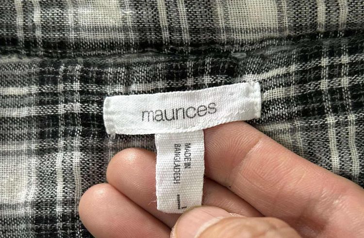 🌈 เสื้อเชิ้ตแขนยาว เสื้อลายสก๊อต แบรนด์ maurices แท้💯🌈 รูปที่ 7