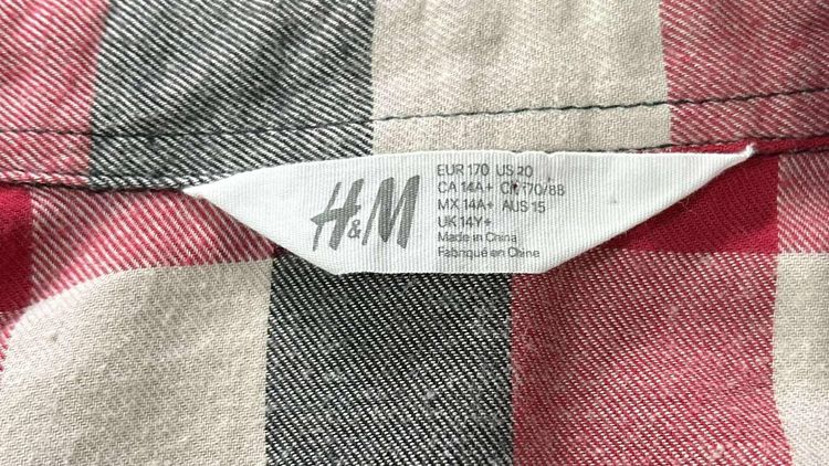 🌈 เสื้อเชิ้ตแขนยาว เสื้อลายสก๊อต แบรนด์ HM(เอชแอนด์เอ็ม)แท้💯🌈 รูปที่ 8