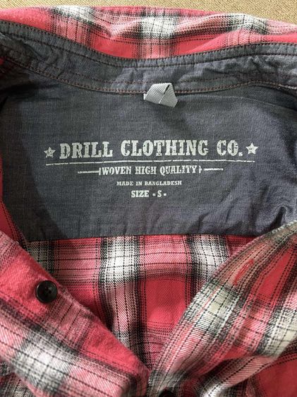 🌈 เสื้อเชิ้ตแขนยาว เสื้อลายสก๊อต แบรนด์ drill clothing แท้💯🌈 รูปที่ 7