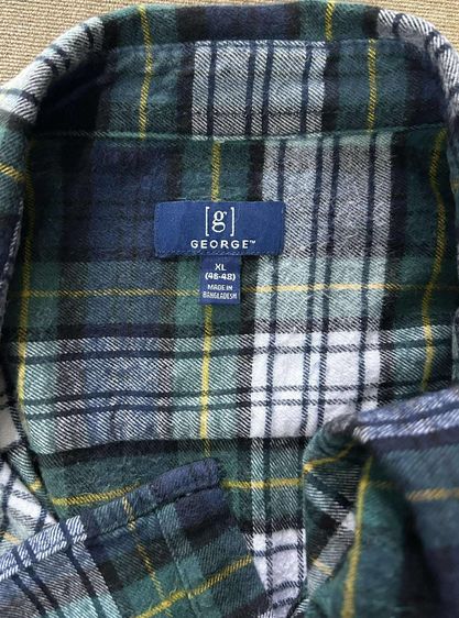 🌈 เสื้อเชิ้ตลายสก๊อต แบรนด์ George(จอร์จ) แท้💯🌈 รูปที่ 9