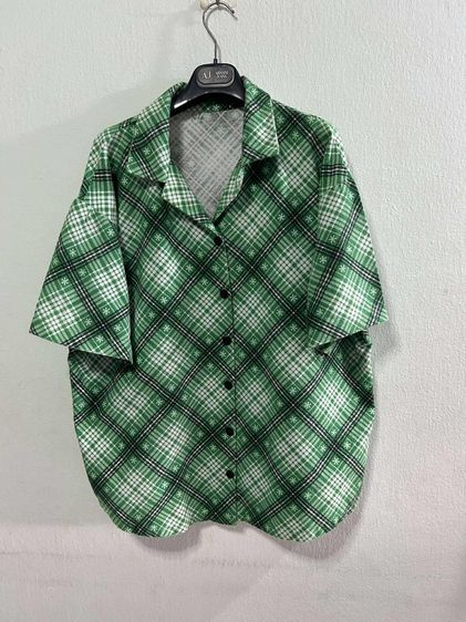 🌈 เสื้อเชิ้ตแขนสั้น ผ้าทองานญี่ปุ่นจุดเด่นเก๋ๆตรงกระดุมเสื้อ 🌈 รูปที่ 10