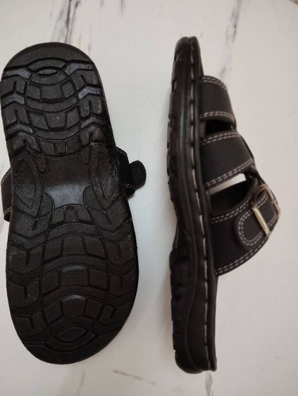 รองเท้าแตะหนัง รองเท้าผู้ชาย หนังเทียมราคาถูก แบบสวม รองเท้าถวายพระ รองเท้าสุภาพ งานทน ง่าย สบาย เก็บปลายทาง รูปที่ 5