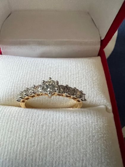 แหวนเพชรแท้ ทองแท้ 14k เพชรแท้เพชรเกสร 0.23 รูปที่ 4