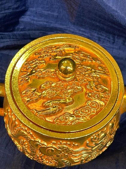 กาน้ำชา หงษ์ มังกร กะไหล่ทอง สะสม รูปที่ 17