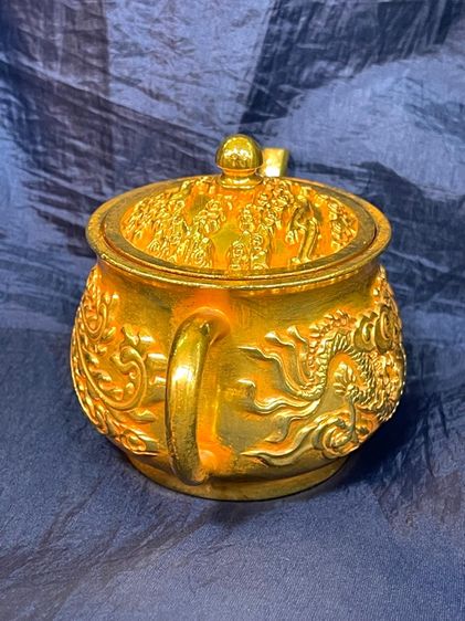 กาน้ำชา หงษ์ มังกร กะไหล่ทอง สะสม รูปที่ 5