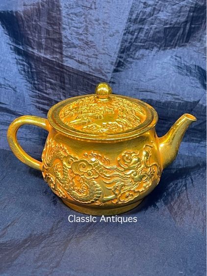 กาน้ำชา หงษ์ มังกร กะไหล่ทอง สะสม