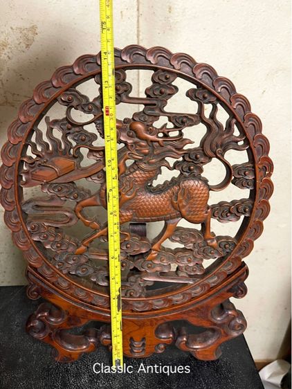 ลับแล แผ่นไม้แกะสลัก กิเลนสะสมA2 รูปที่ 9