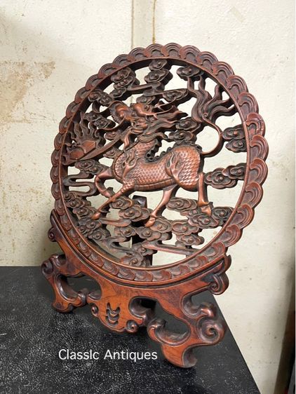 ลับแล แผ่นไม้แกะสลัก กิเลนสะสมA2 รูปที่ 3