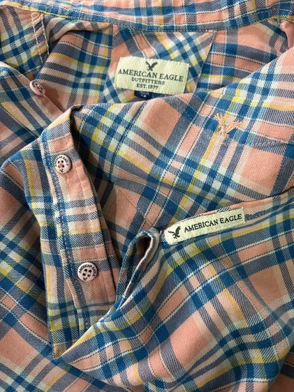 🌈 เสื้อเชิ้ต เสื้อลายสก๊อต แบรนด์ American Eagle(อเมริกันอีเกิ้ล) แท้💯🌈 รูปที่ 10