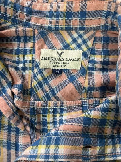 🌈 เสื้อเชิ้ต เสื้อลายสก๊อต แบรนด์ American Eagle(อเมริกันอีเกิ้ล) แท้💯🌈 รูปที่ 9