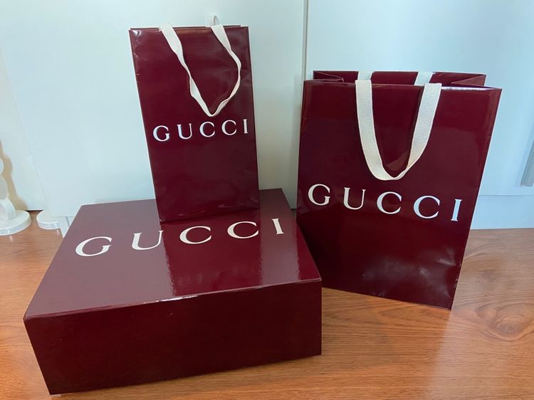 ถุงแบรนด์ ถุงกระดาษ gucci กล่อง ของแท้