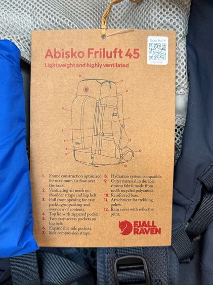 เป้ Backpack Fjall Raven 45L Abisko สีน้ำเงิน รูปที่ 8