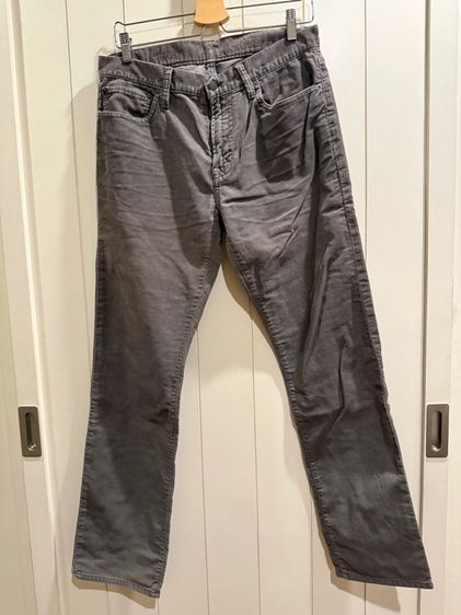 กางเกง ลูกฟูก สีเทา ของ Gap 