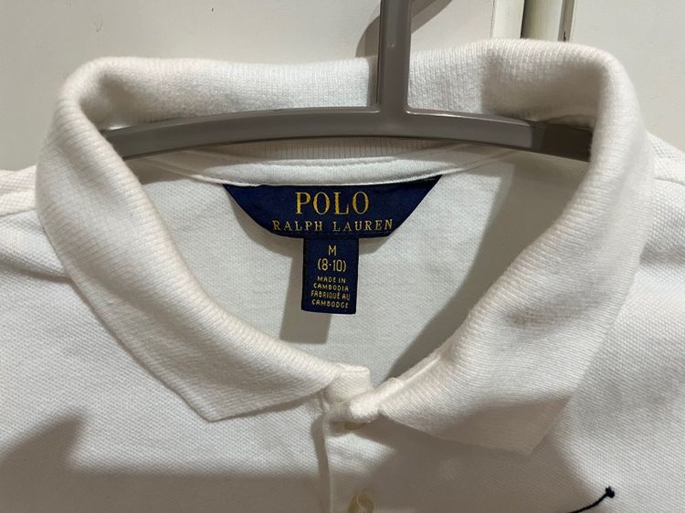 เสื้อยืด Polo Ralph Lauren สีขาว skinny สภาพดี  รูปที่ 3