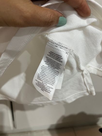 เสื้อยืด Polo Ralph Lauren สีขาว skinny สภาพดี  รูปที่ 9