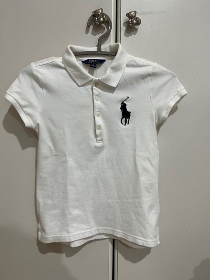เสื้อยืด Polo Ralph Lauren สีขาว skinny สภาพดี  รูปที่ 4