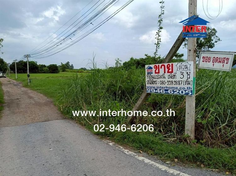 ไม่ใช่ ที่ดินเปล่า 3 ไร่ ที่ดินเปล่า ถนนเลียบคลอง13 ถนนรังสิต-นครนายก ถนนเลียบคลอง13 หนองเสือ ปทุมธานี รูปที่ 3