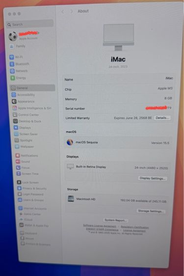 iMac M3 24” 4K 8GB 256 GB รูปที่ 6