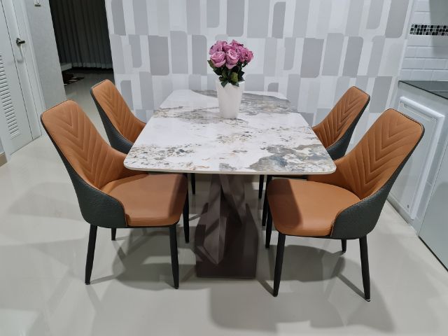 หลากสี เหล็ก อื่นๆ Dining Table with 4 chairs