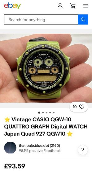 นาฬิกาวินเทจ Casio QGW-10 พร้อมสายเดิม หายากมาก ราคาแบ่งปันครับ รูปที่ 15