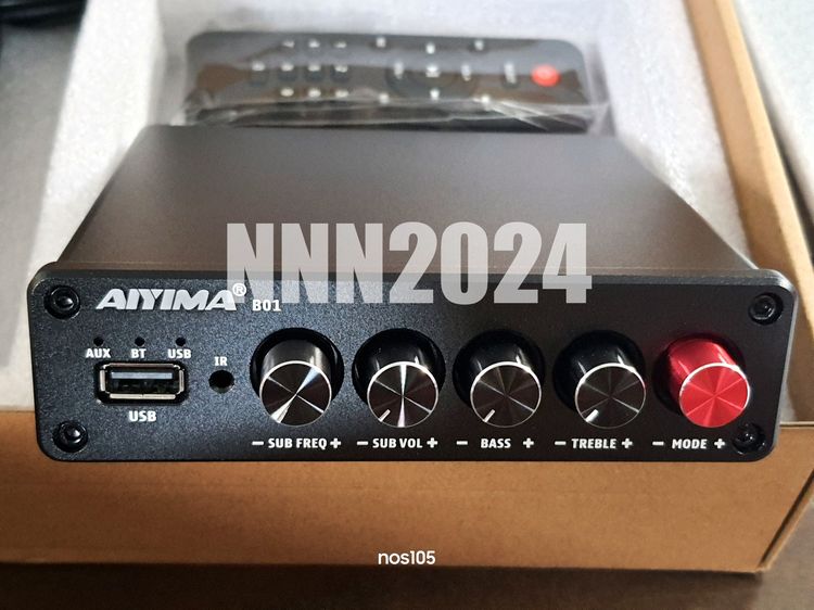Aiyima B01 เครื่องขยายเสียงลําโพงซับวูฟเฟอร์ บลูทูธ 5.0 2.1 USB 50Wx2+100W รูปที่ 4