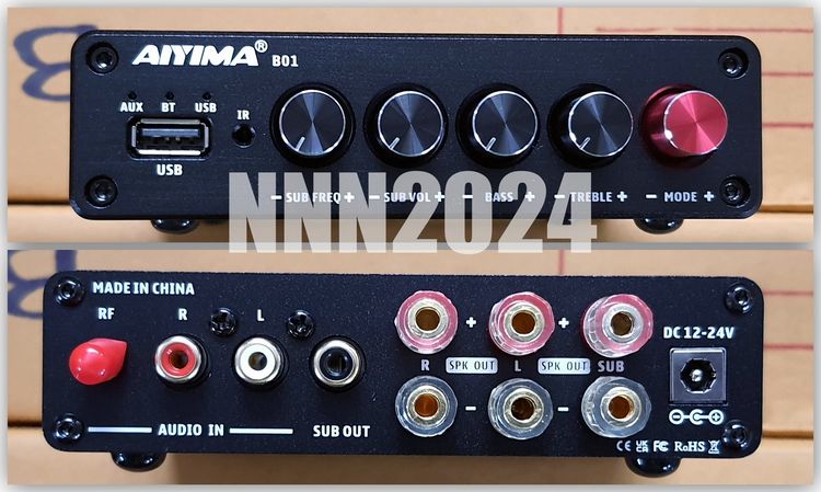 อื่นๆ ชุดโฮมเธียเตอร์ Aiyima B01 เครื่องขยายเสียงลําโพงซับวูฟเฟอร์ บลูทูธ 5.0 2.1 USB 50Wx2+100W