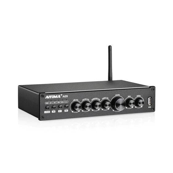 AiYiMA A09 เครื่องขยายเสียงซับวูฟเฟอร์ อัพเกรด TPA3116 HiFi บลูทูธ 5.0 5.1 50Wx6 รูปที่ 4