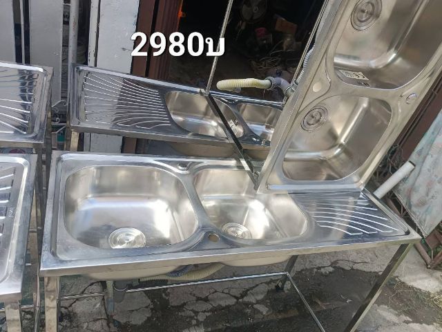 ซิงค์ล้างจานสแตนเลส201แบบ 2 หลุมยาว
1 20 ของใหม่มีตำหนิขายถูกเชื่อมติดกันทั้งอัน รูปที่ 5