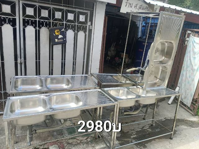 ซิงค์ล้างจานสแตนเลส201แบบ 2 หลุมยาว
1 20 ของใหม่มีตำหนิขายถูกเชื่อมติดกันทั้งอัน รูปที่ 4