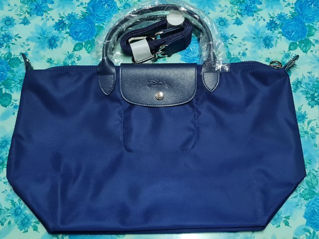 กระเป๋า Longchamp Tote Bag Pliage สี น้ำเงินNavy 30×27×18 cm พร้อมสายสะพาย รูปที่ 3