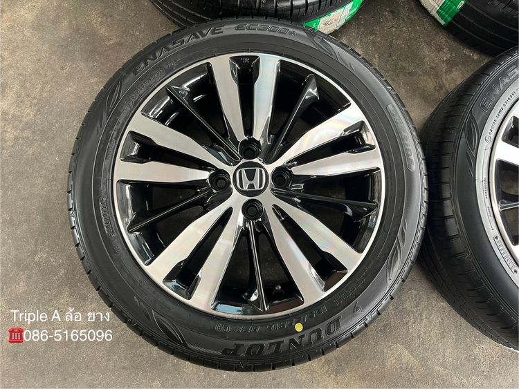 ✨ล้อแม็ก✨Honda Jazz GK ตัวท็อป ขอบ 16 ดำหน้าเงา พร้อมยางใหม่💯185-55-16 Dunlop♨️ปี 24♨️ รูปที่ 3