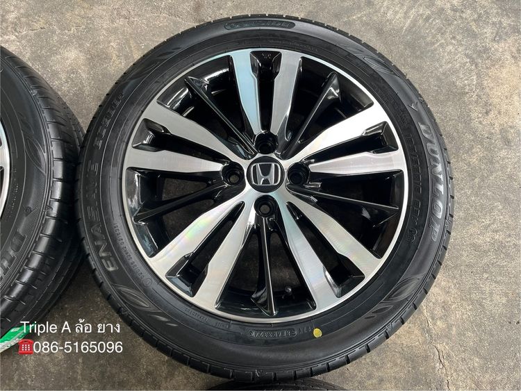 ✨ล้อแม็ก✨Honda Jazz GK ตัวท็อป ขอบ 16 ดำหน้าเงา พร้อมยางใหม่💯185-55-16 Dunlop♨️ปี 24♨️ รูปที่ 5