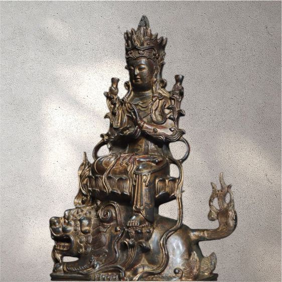 พระพุทธรูปทิเบตเก่าทองเหลืองเก่าโบราณ  รูปที่ 2