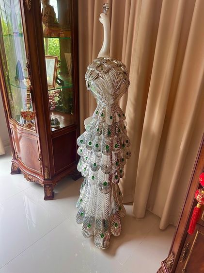 นกยูงนำเข้าสวยงาม ของประดับบ้าน ขนาดสูง180 เซนติเมตร  รูปที่ 3