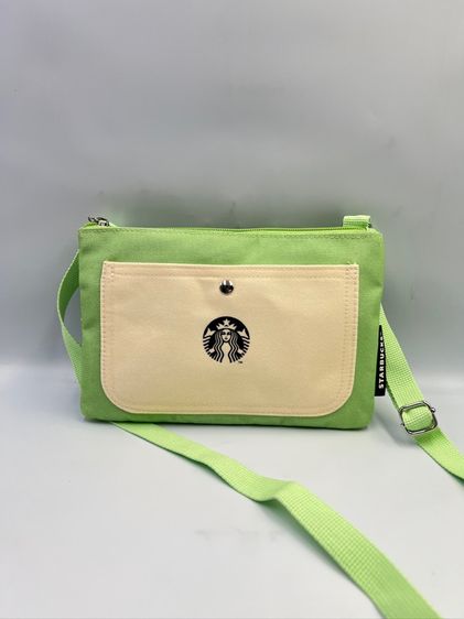 หญิง เขียว ผ้า กระเป๋าสะพาย STARBUCKS