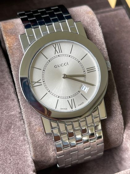 GUCCI 5200M Quartz Men's Watch Silver Dial Analog Stainless Steel  รูปที่ 5