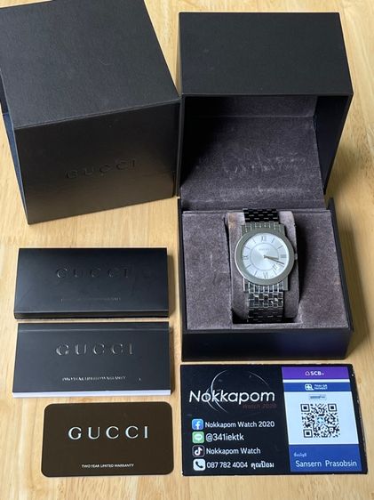 GUCCI 5200M Quartz Men's Watch Silver Dial Analog Stainless Steel  รูปที่ 2