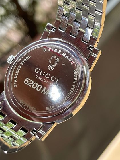GUCCI 5200M Quartz Men's Watch Silver Dial Analog Stainless Steel  รูปที่ 13