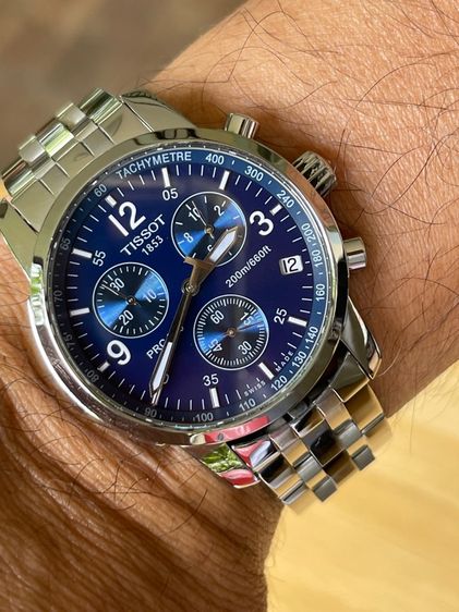 TISSOT PRC200 Chronograph Quartz Navy Dial Mens 40 mm Swiss Made  รูปที่ 17