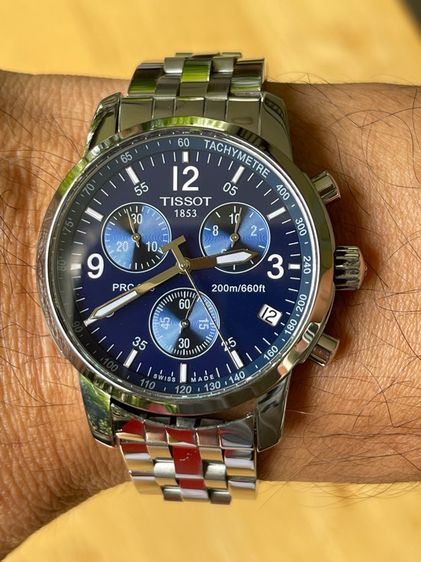 TISSOT PRC200 Chronograph Quartz Navy Dial Mens 40 mm Swiss Made  รูปที่ 13