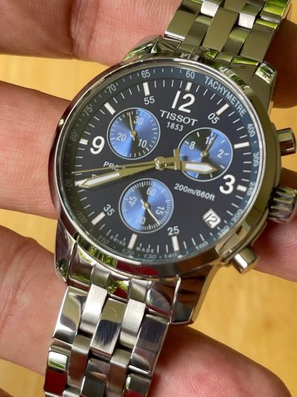 TISSOT PRC200 Chronograph Quartz Navy Dial Mens 40 mm Swiss Made  รูปที่ 7
