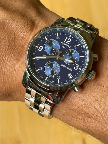 TISSOT PRC200 Chronograph Quartz Navy Dial Mens 40 mm Swiss Made  รูปที่ 14